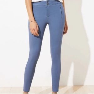 LOFT NWT Petite High Waist Skinny Sateen Pants - Moody Blue - Size 27/4P